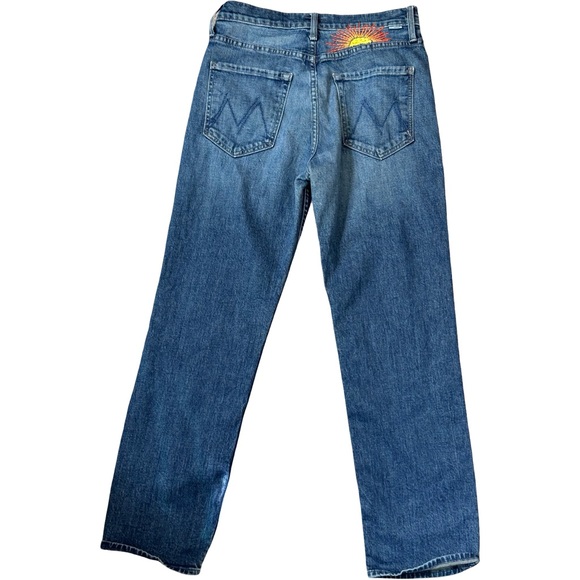 MOTHER The Tomcat Ankle “Roasting Nuts” Jeans 🌞 Embroidered Sun | Size 28 - Picture 5 of 16